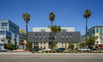 Affordable housing component of Santa Monica Civic Center housing complex.