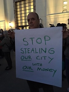 Activist John Petz at rally