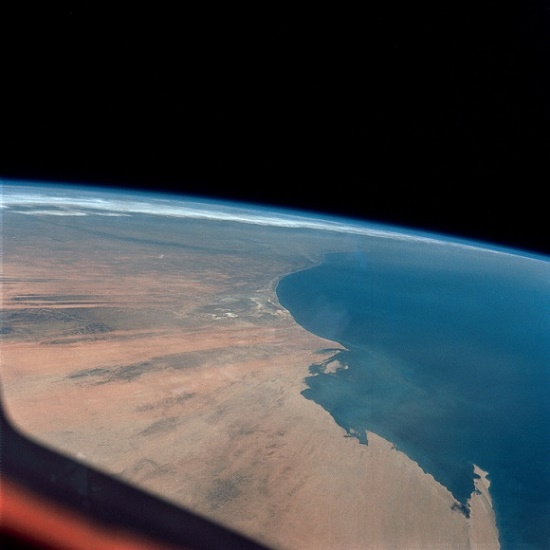 View of West African Coast from Apollo 9