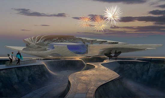 Eco crematorium for Santa Monica by Margot Krasojevic