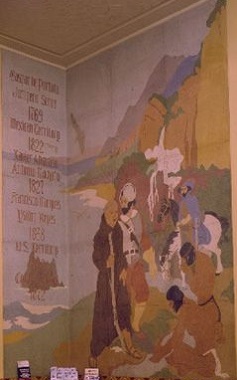 City Hall mural depicting naming of Santa Monica