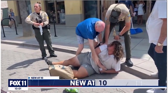 Councilmember Phil Brock helps arrrest homeless man who attacked him on the Promenade